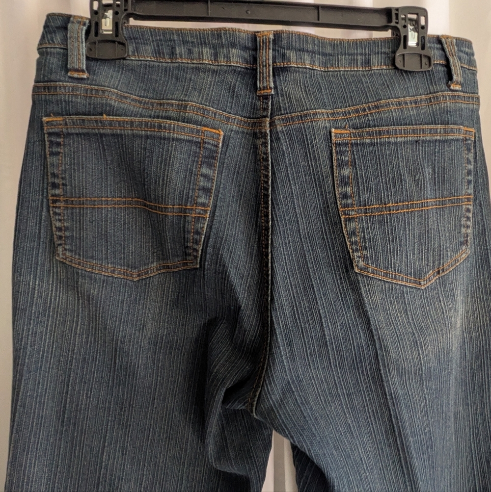 Gasoline Stretch Denim Jeans Mid-Rise Flare Pants Size 12 Bohemian Festival - Picture 6 of 15